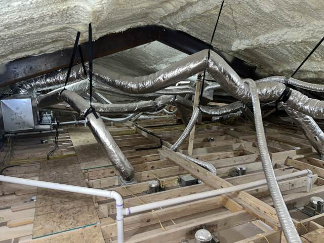 Ductwork in customer's attic