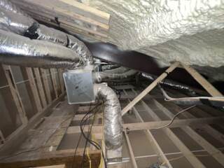 HVAC system in attic